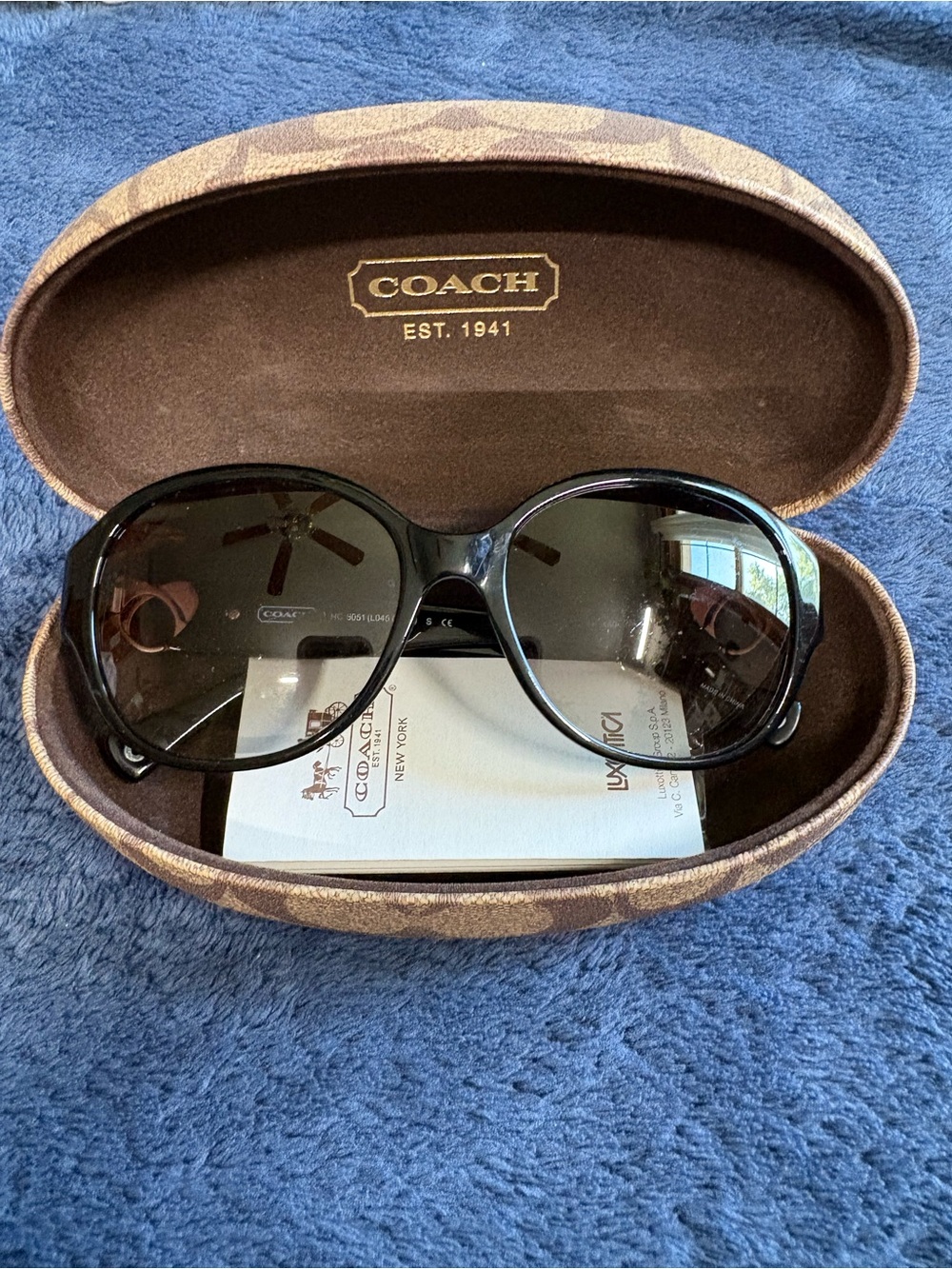 Coach Black Oversized Womens Sunglasses with Signature Case
